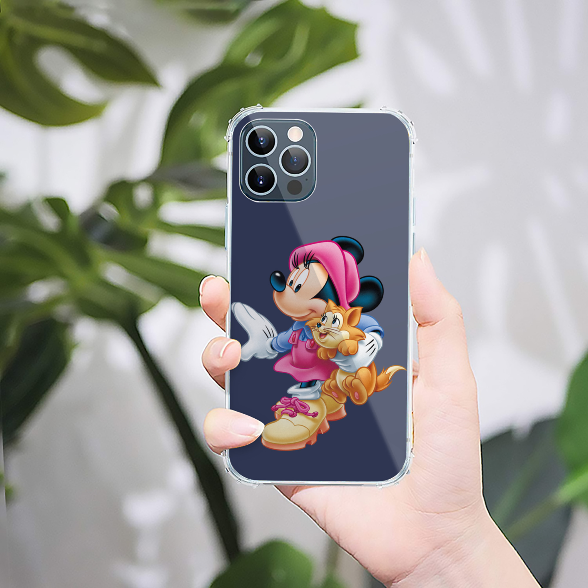 （画像用） ミッキーマウス Mickey Mouse 【iPhone 12シリーズ対応】透明スマホケース（クリアソフトケース）